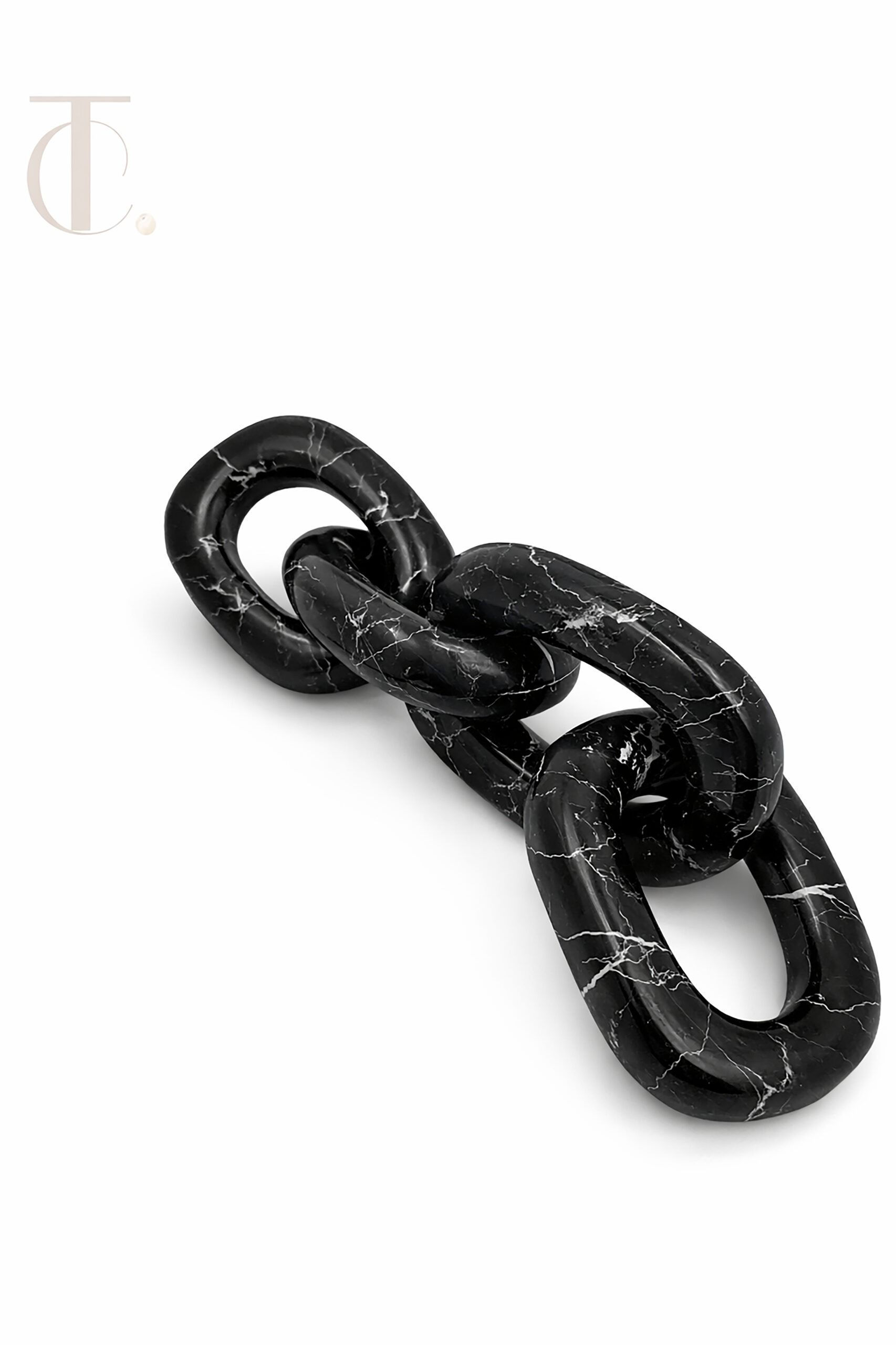 Set of 4 Marble black Links