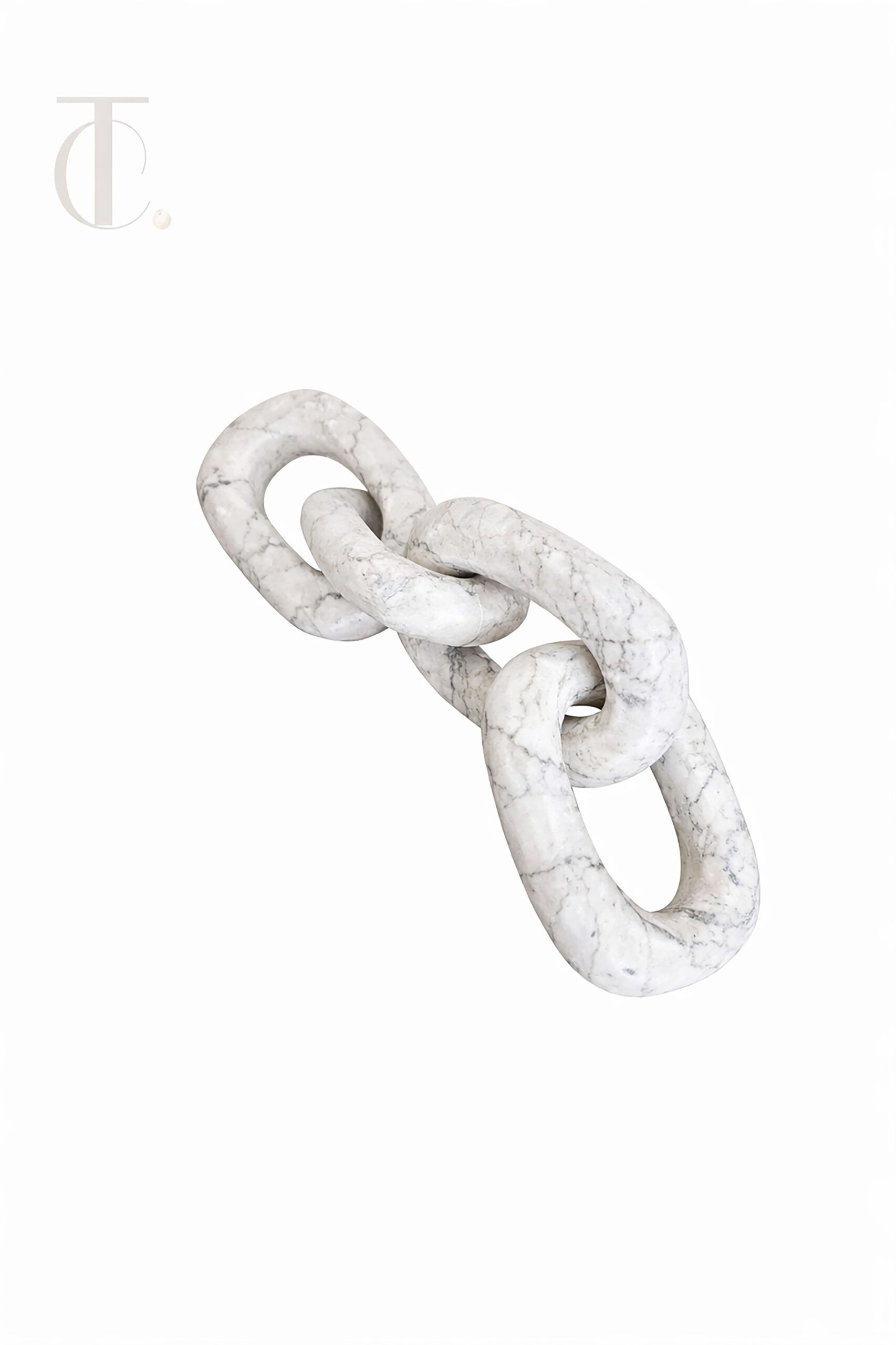 Set of 4 Marble white Links