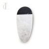 Handcrafted Teardrop Marble Cheese Board - Bego White & Monterrey Black (38cm)