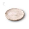 Hand-Carved Rustic Marble Trivet Plate - 25cm Natural Stone Charger