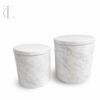 Multipurpose box, Set of 2 pieces, marble white