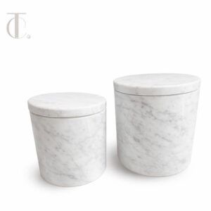 Multipurpose box, Set of 2 pieces, marble white