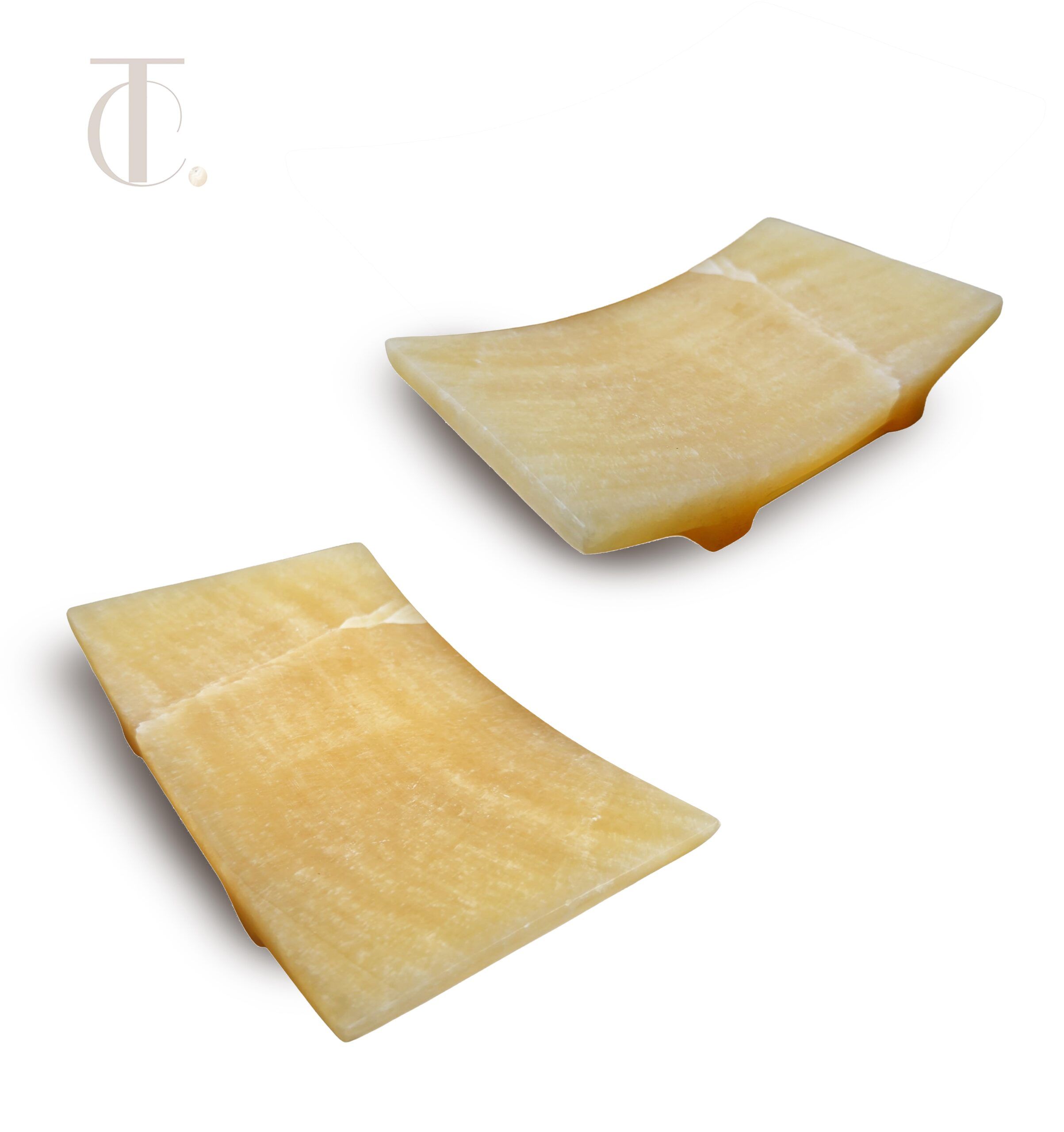 Handcrafted Yellow Onyx Soap Dish