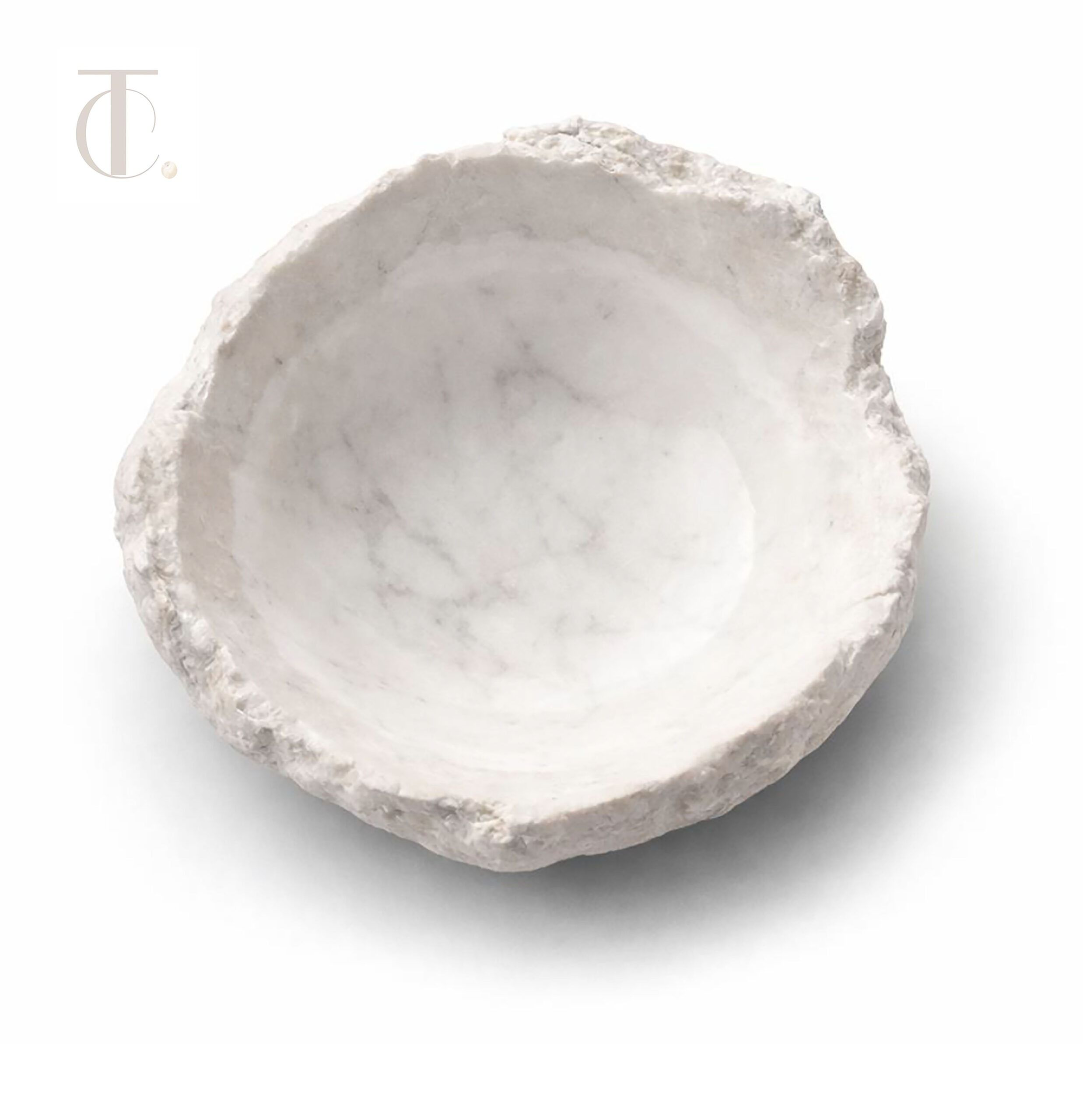 Hand-Carved Rustic Marble Spa Bowl - Natural Stone Decor