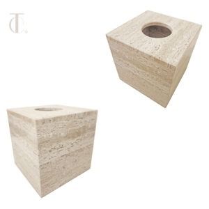 SQUARE TISSUE BOX made in marble