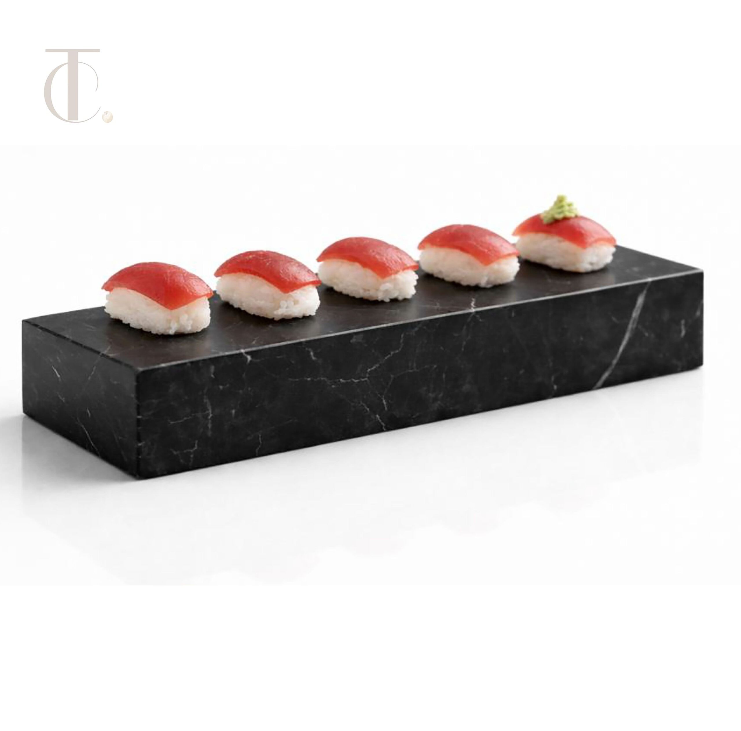 Black Marble Sushi Base