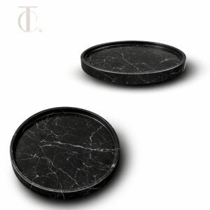 ORGANIC-PLATE marble black