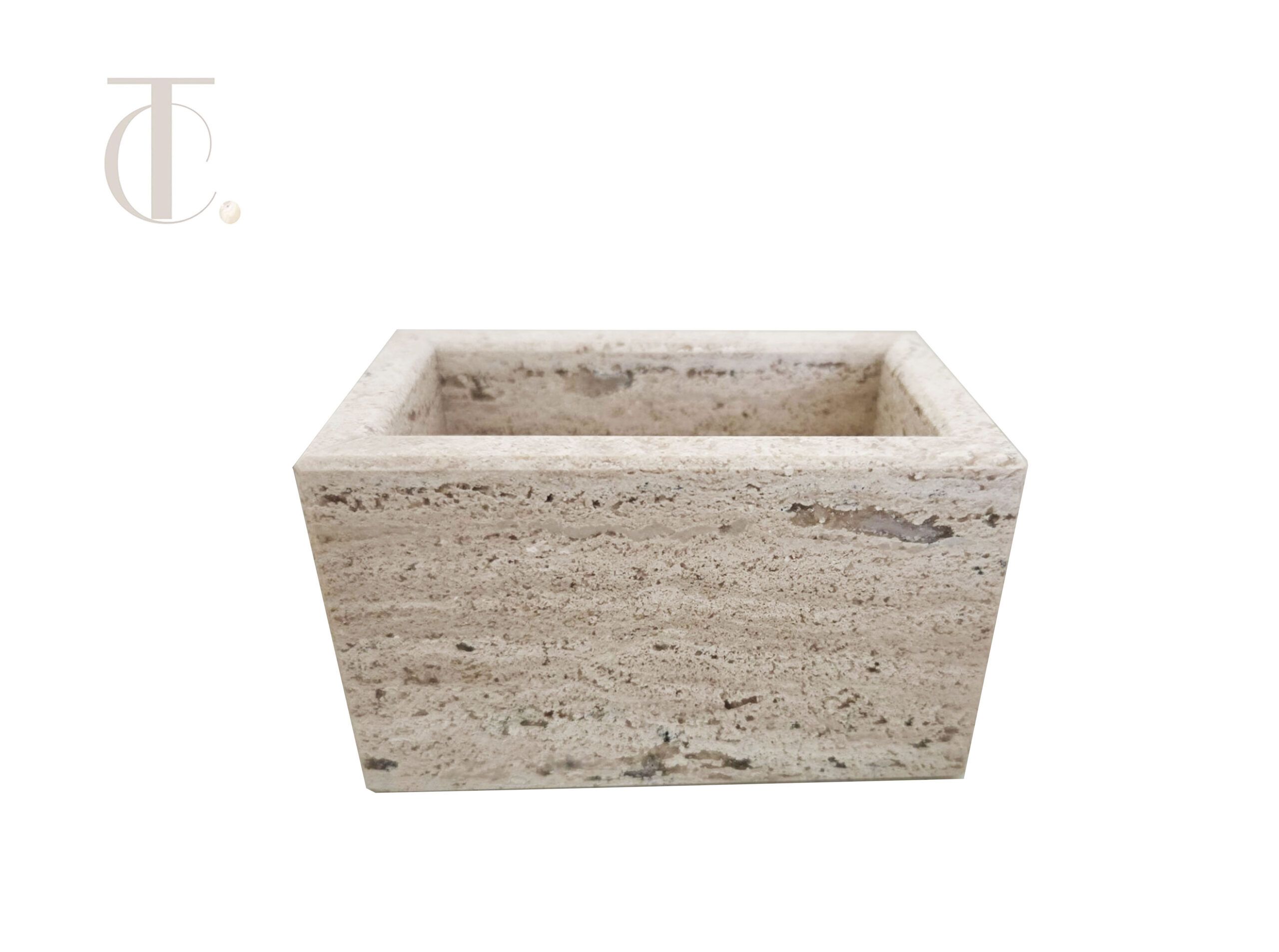 Small box for tea bags made of marble