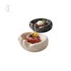 tartare plate made in marble