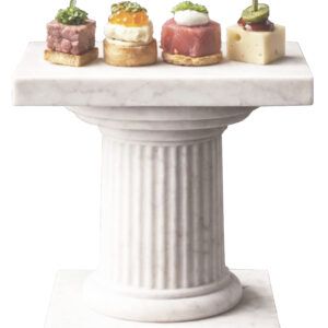 white marble doric column