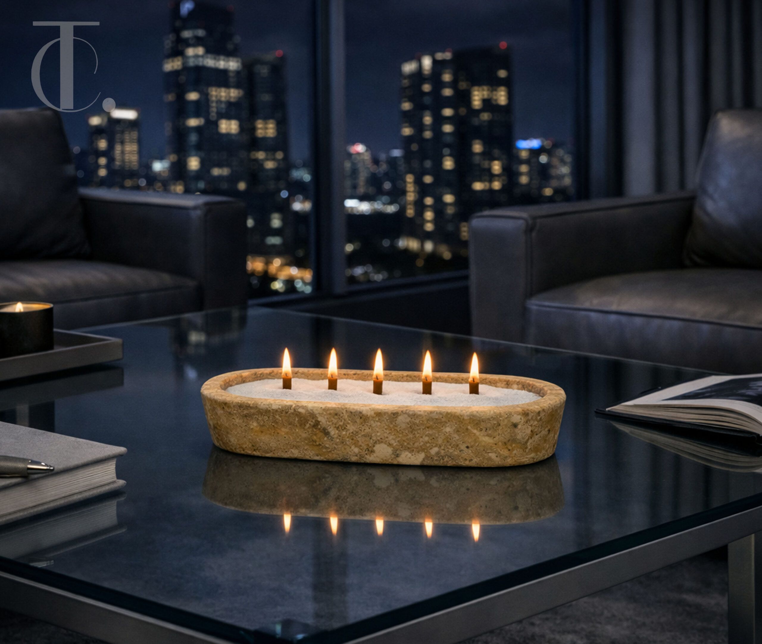 Multi‑Wick Candle Tray