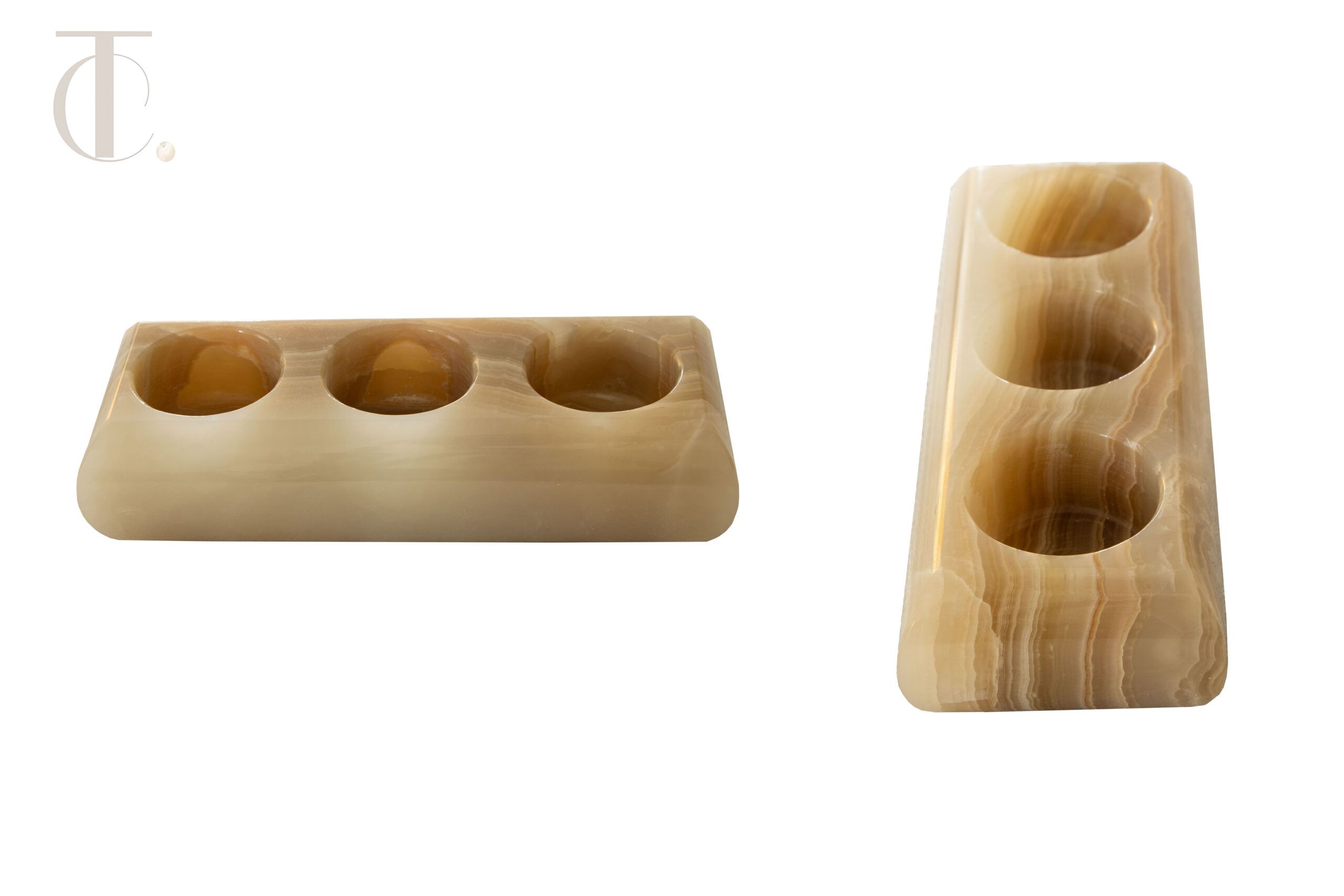 Onyx Triple Tealight Holder