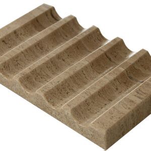 Sculpted Travertine Soap Dish MADE IN MARBLE TRAVERTINE