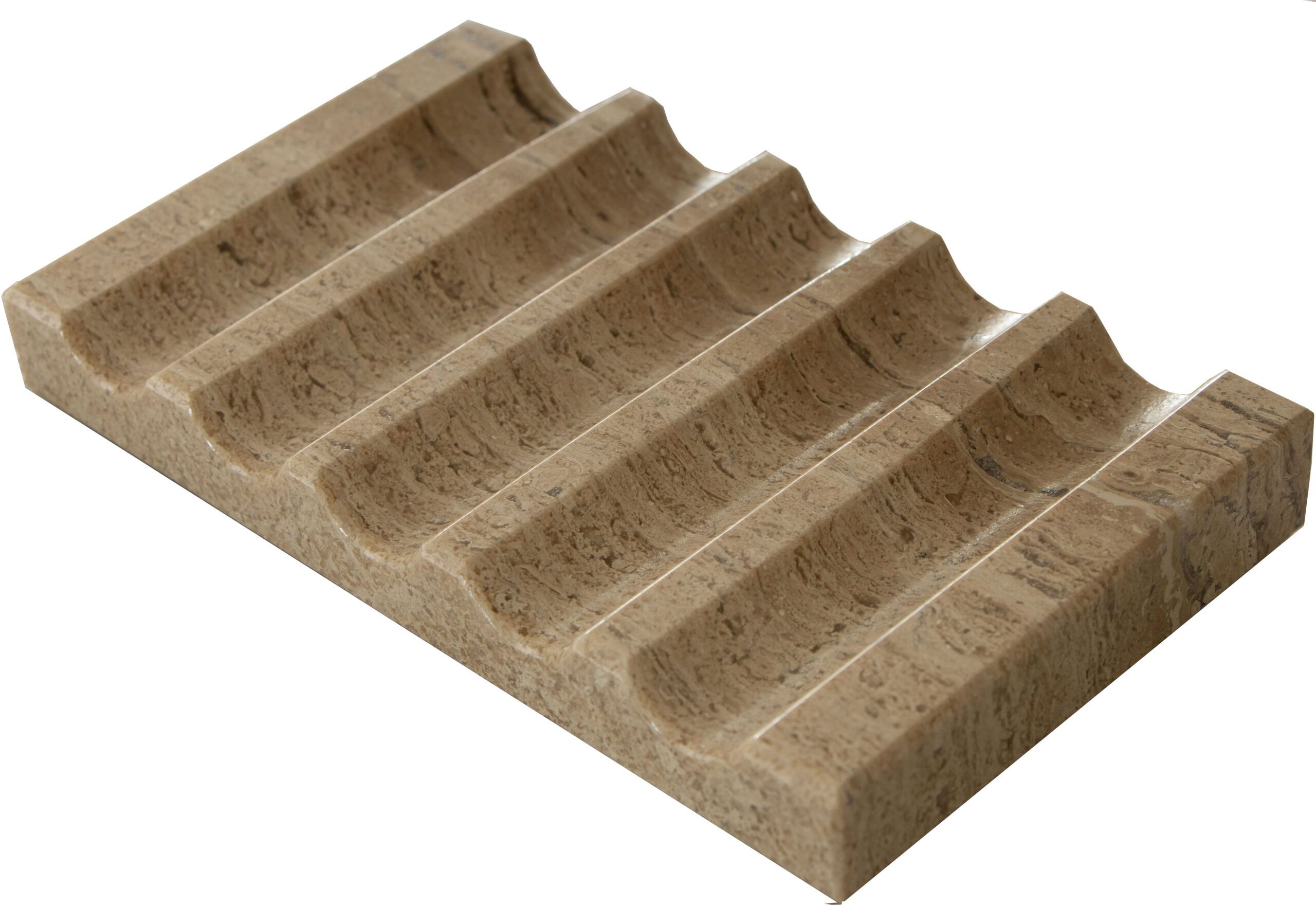 Sculpted Travertine Soap Dish MADE IN MARBLE TRAVERTINE