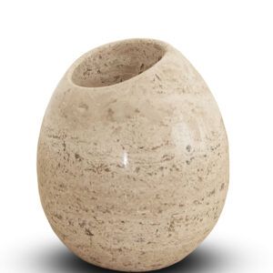 Travertine vanity jar MADE IN MARBLE TRAVERTINE