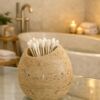Travertine vanity jar MARBLE